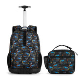 Truck Black Kids Rolling Backpack Set