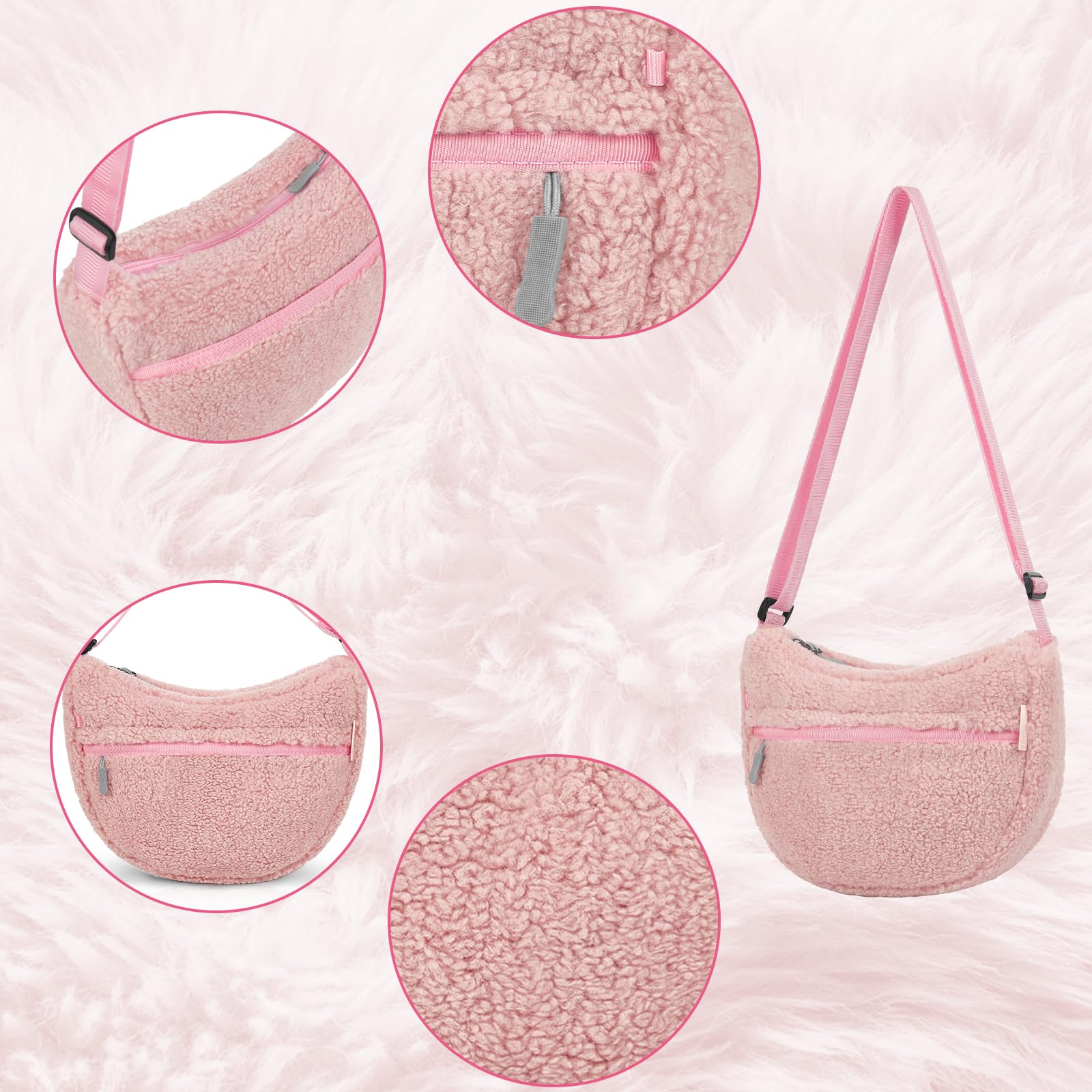 Cashmere Pink Moon Crossbody Purse