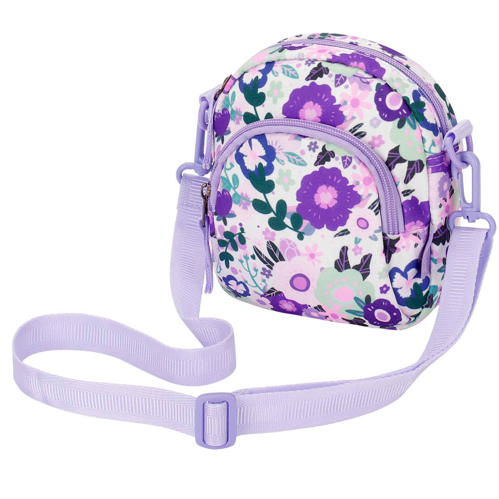 Floral Purple Arch Crossbody Purse