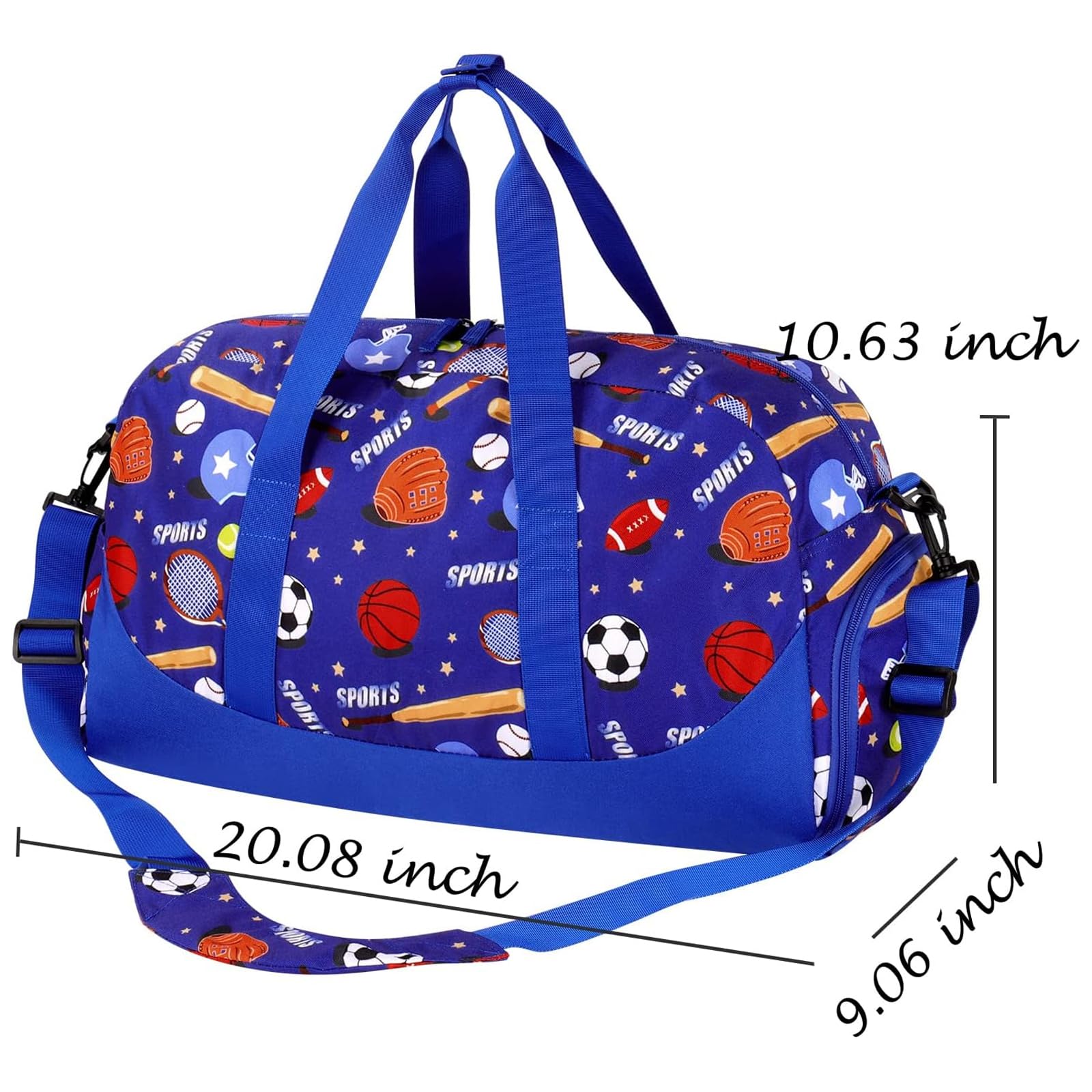 Basketball Blue Duffle Bag