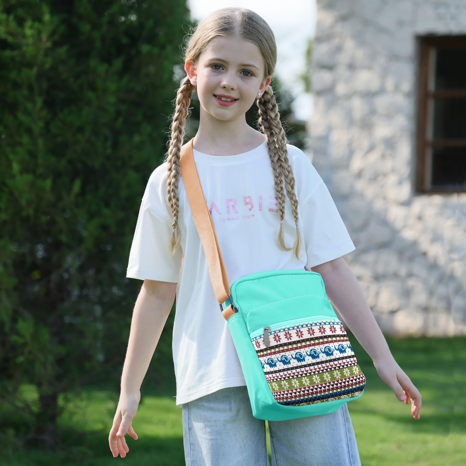 Stripe Blue Crossbody Purse