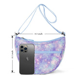 Galaxy Purple Moon Crossbody Purse