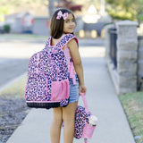 Butterfly-Purple Kids Rolling Backpack Set