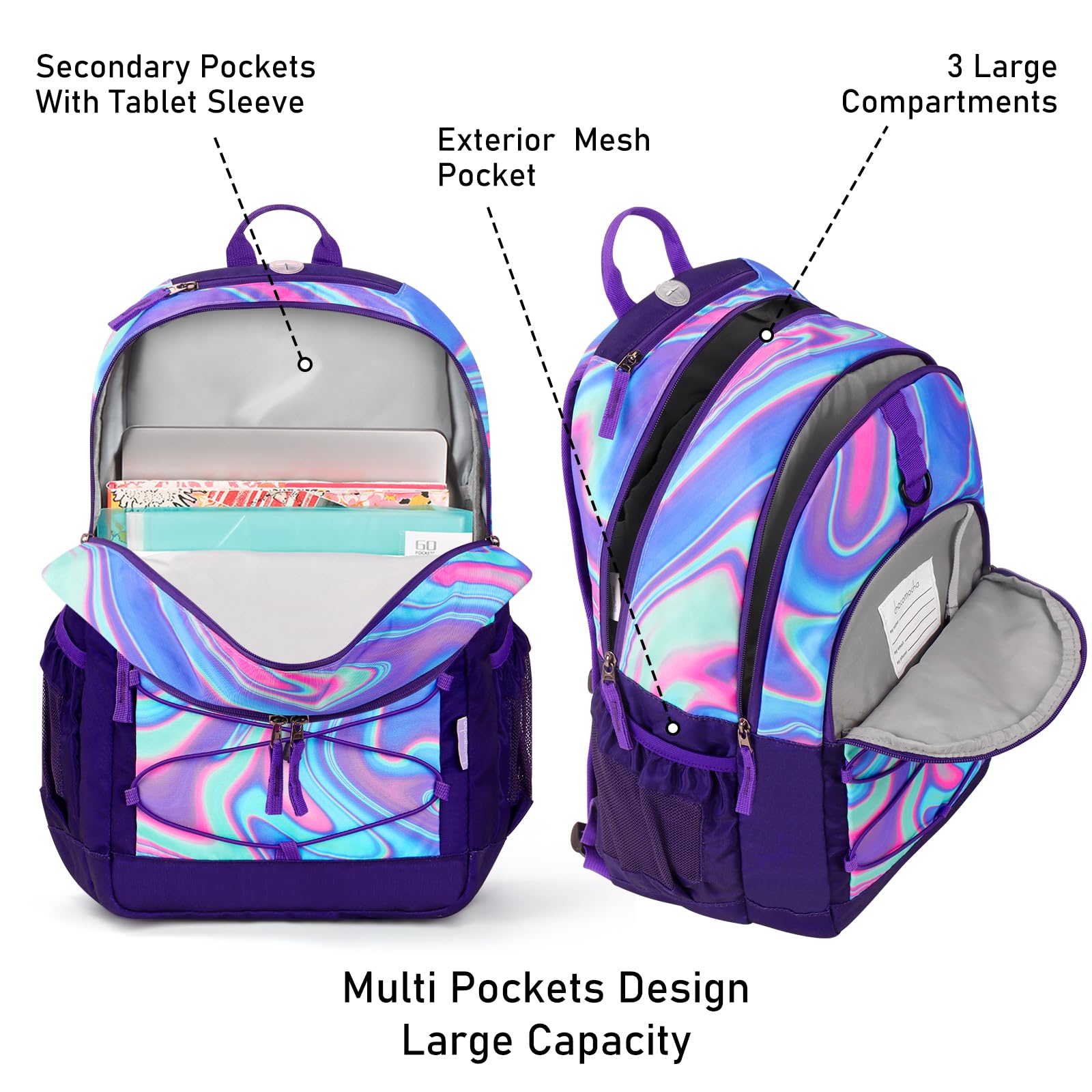 Laser Fluid Purple Backpack