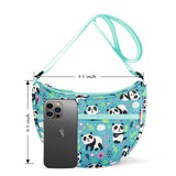 Panda Green Moon Crossbody Purse