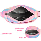 Fluid Colorful Pink Moon Crossbody Purse