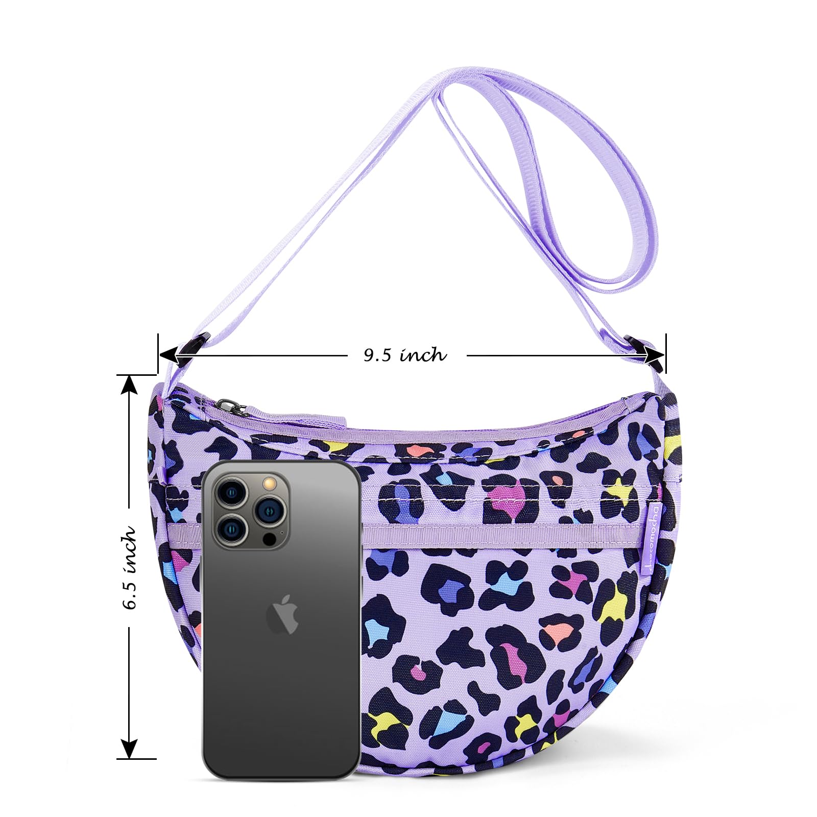 Leopard Purple Moon Crossbody Purse