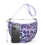 Leopard Purple Moon Crossbody Purse