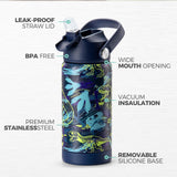 Dinosaur Blue Water Bottle 14Oz