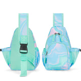 Laser Fluid Teal Sling Crossbody Purse