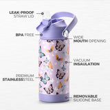 Fluid Colorful Purple Water Bottle 18Oz