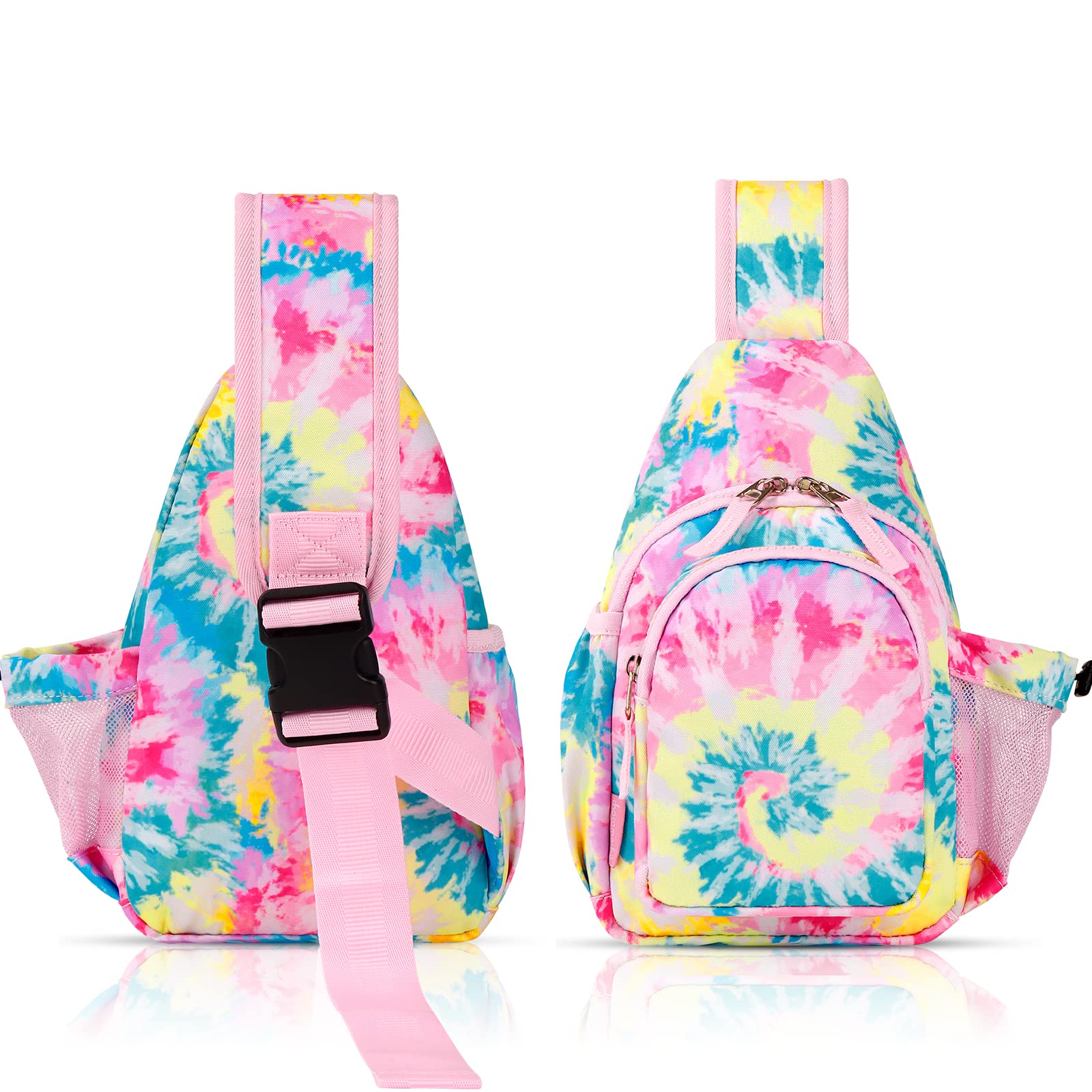 Tie Dye Swirl Rainbows Sling Crossbody Purse