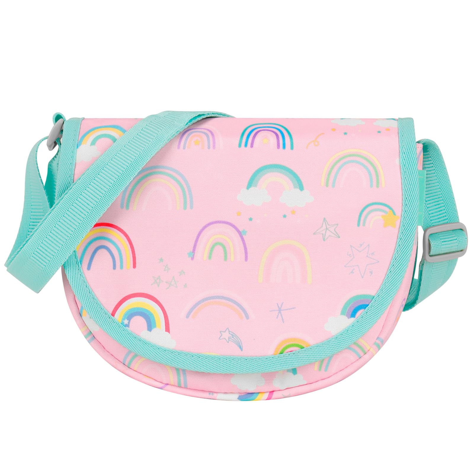 Rainbow Pink Saddle Crossbody Purse