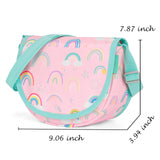 Rainbow Pink Saddle Crossbody Purse