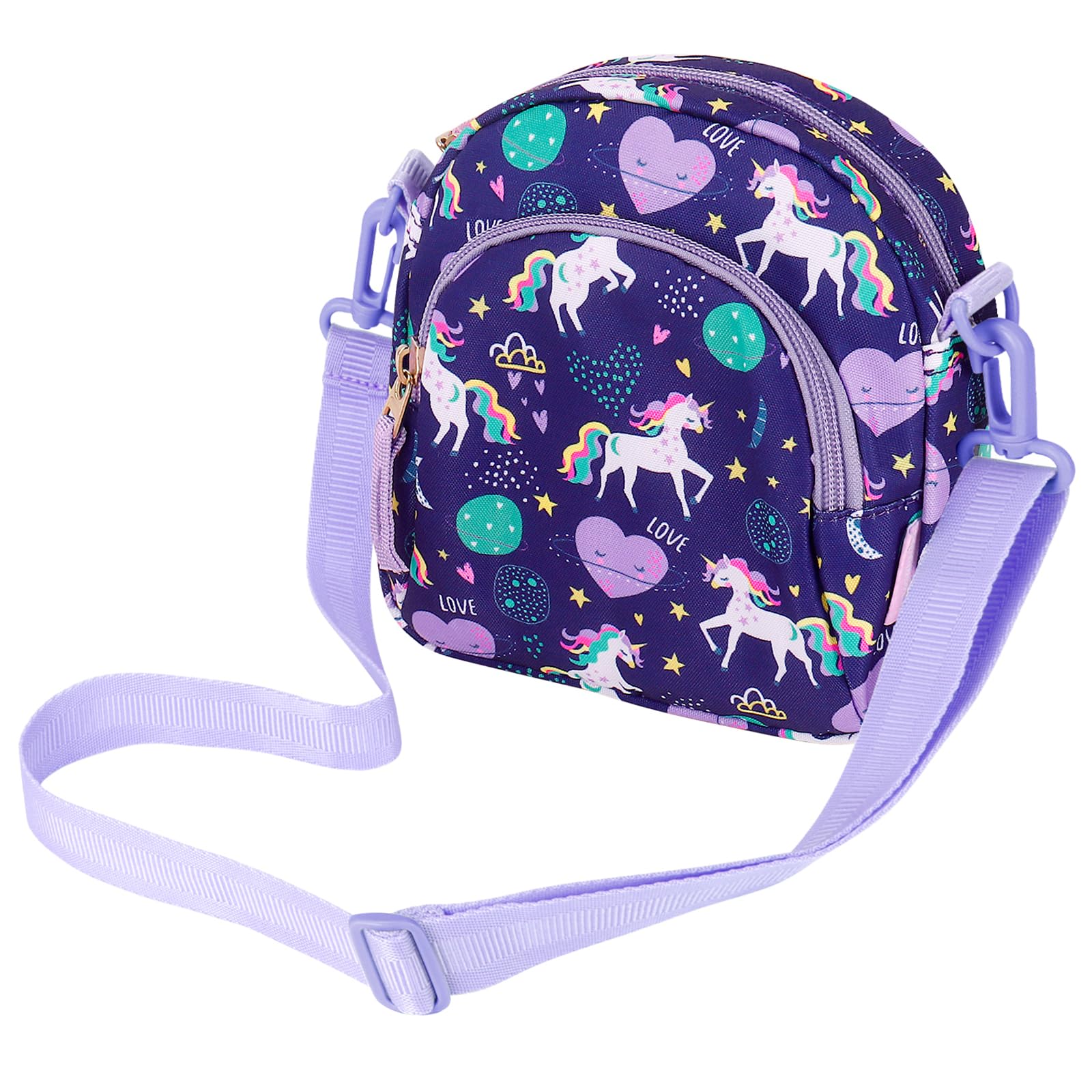 Unicorn Purple Arch Crossbody Purse