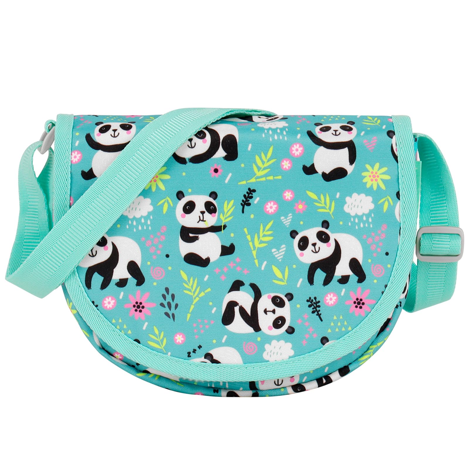 Panda Blue Saddle Crossbody Purse