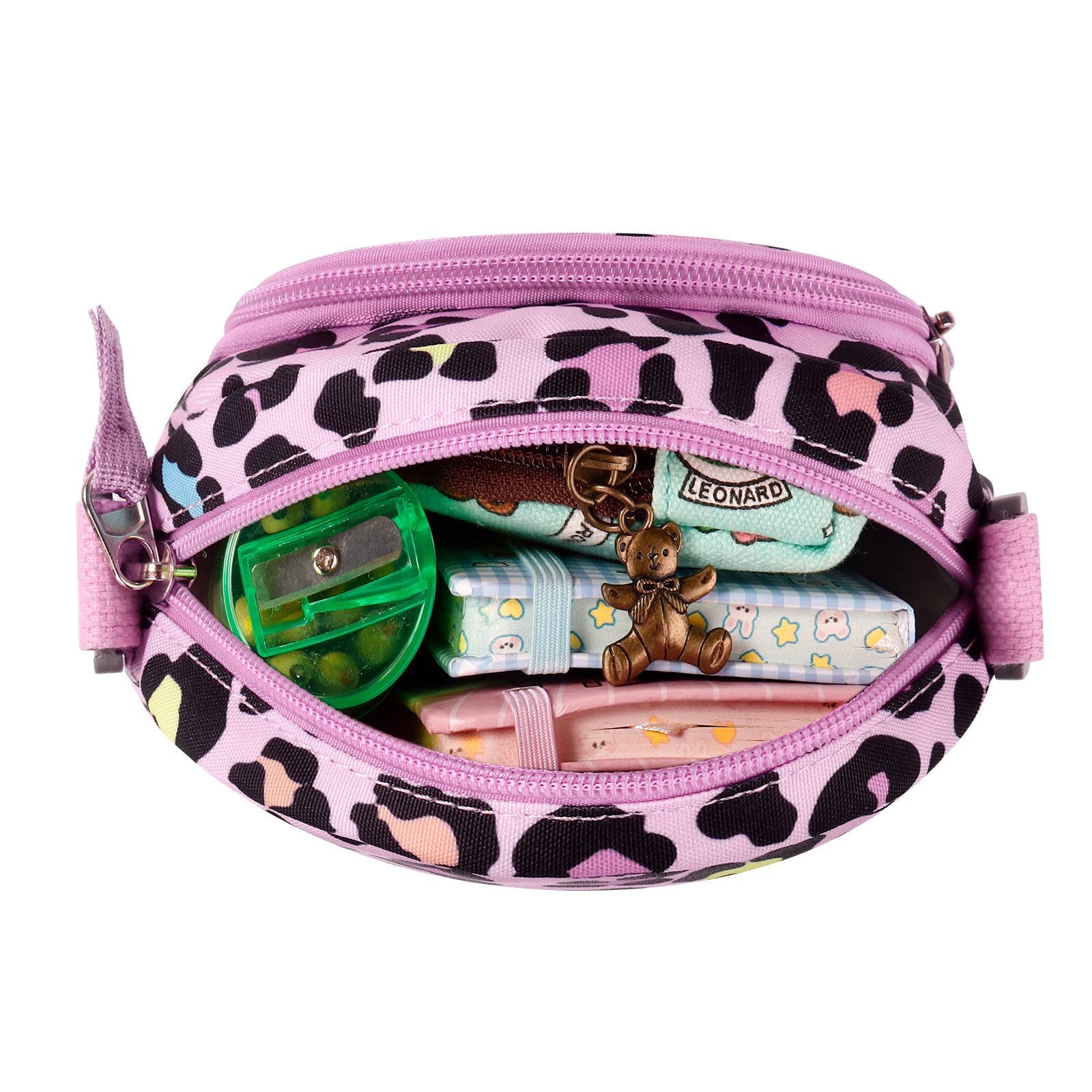 Leopard Pink Arch Crossbody Purse