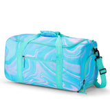 Laser Fluid Teal Rolling Duffle Bag