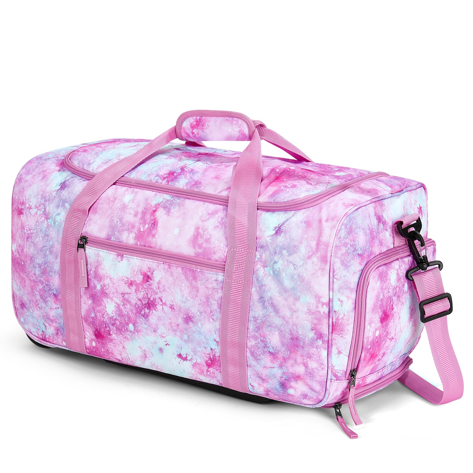 Galaxy Pink Rolling Duffle Bag