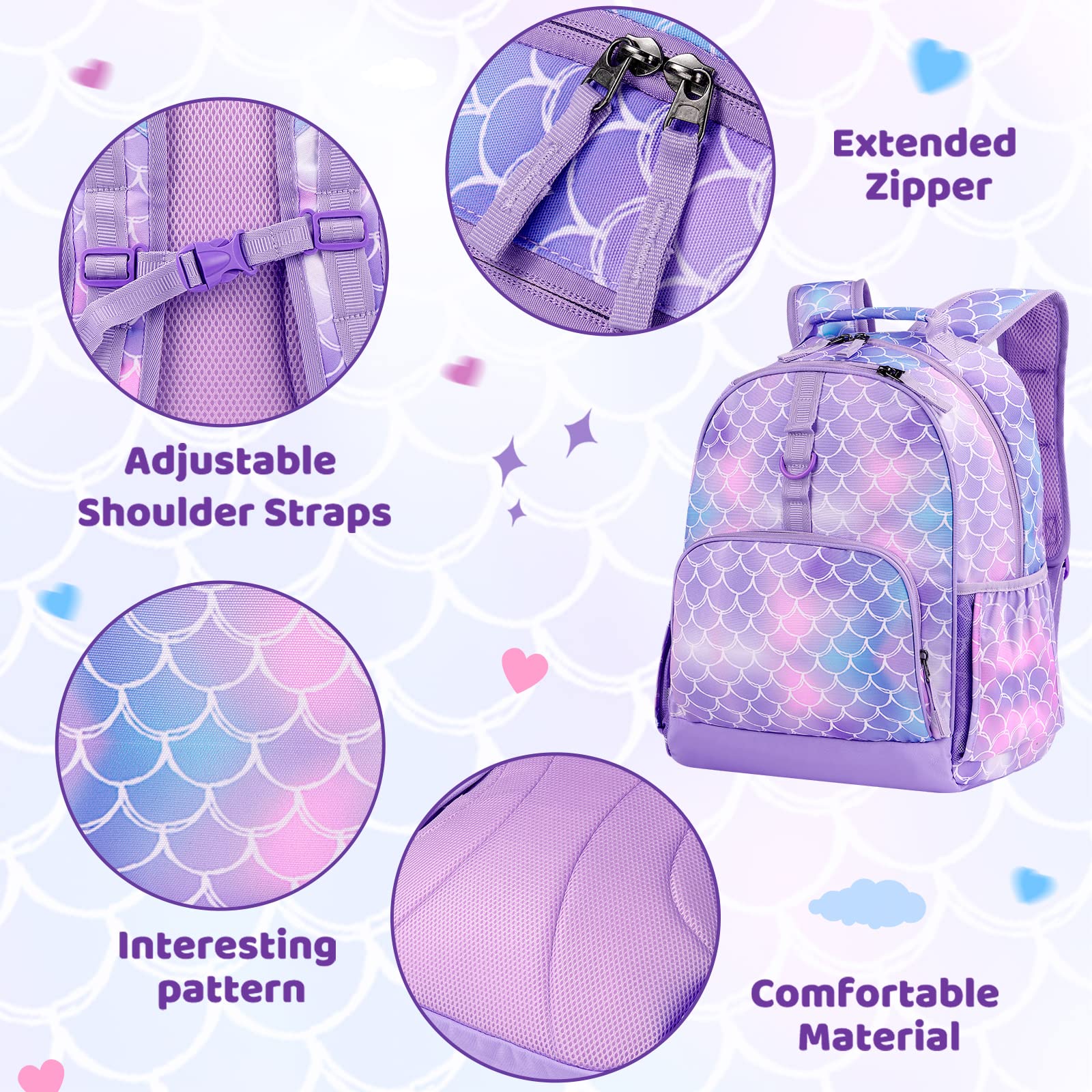 Mermaid Purple Backpack