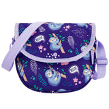 Sloth Purple Saddle Crossbody Purse