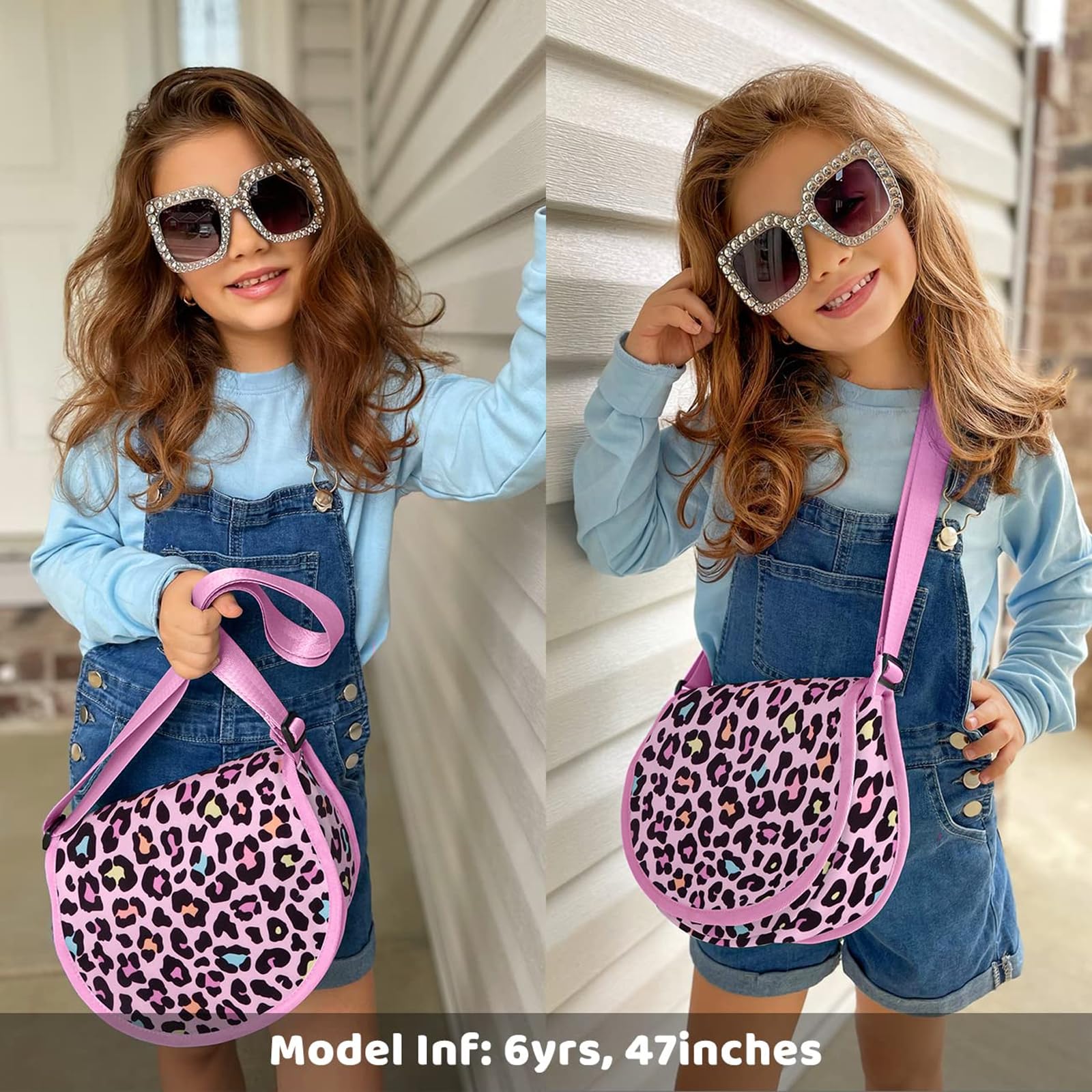 Leopard Pink Saddle Crossbody Purse