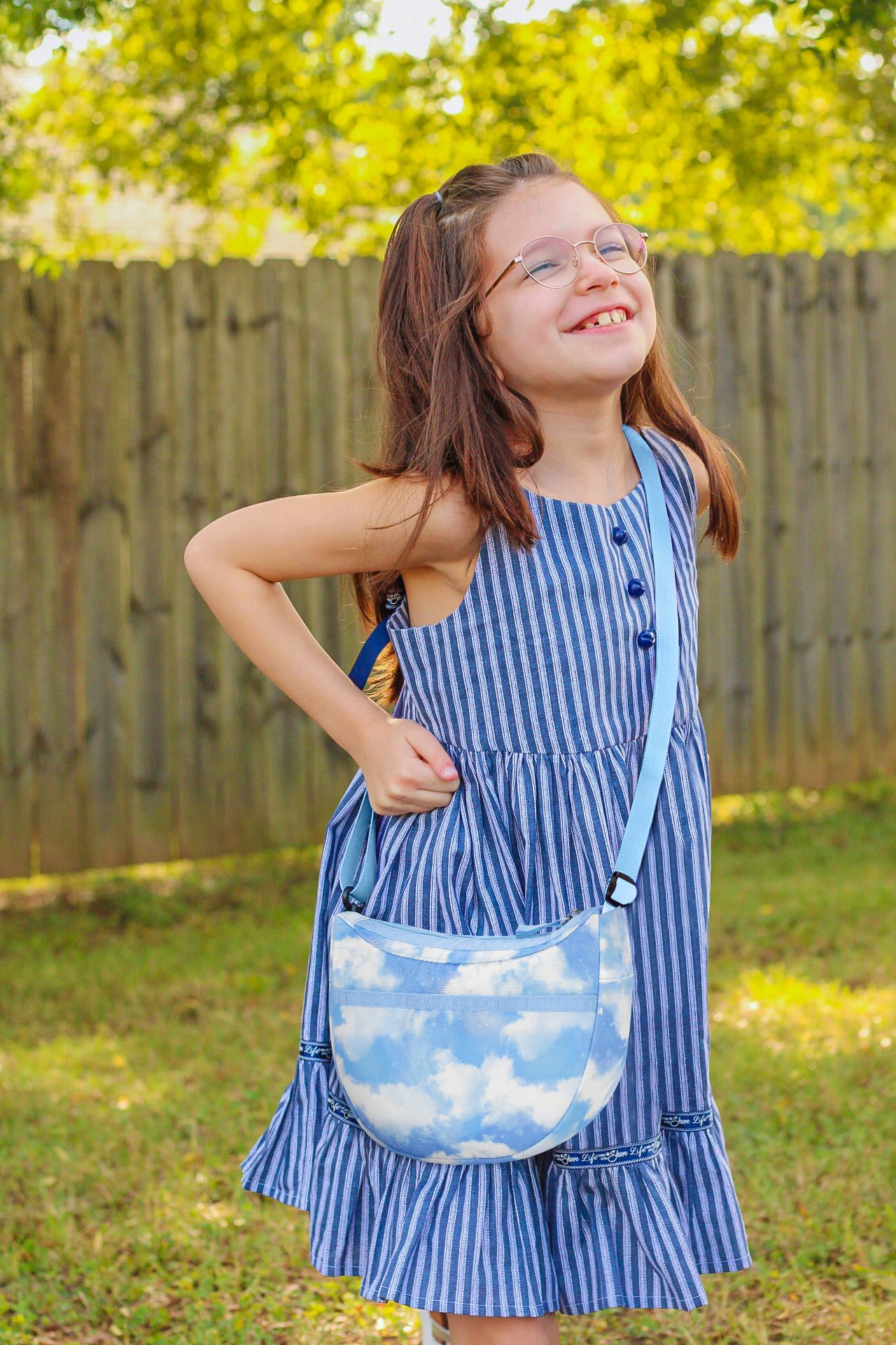 Galaxy Blue Moon Crossbody Purse