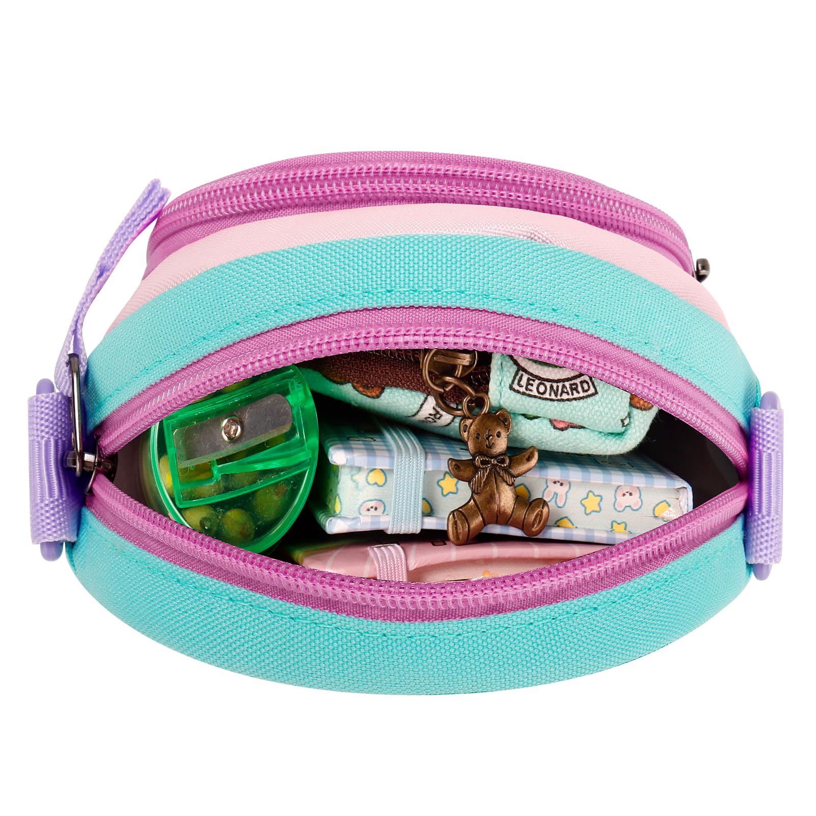 Teal & Purple Arch Crossbody Purse