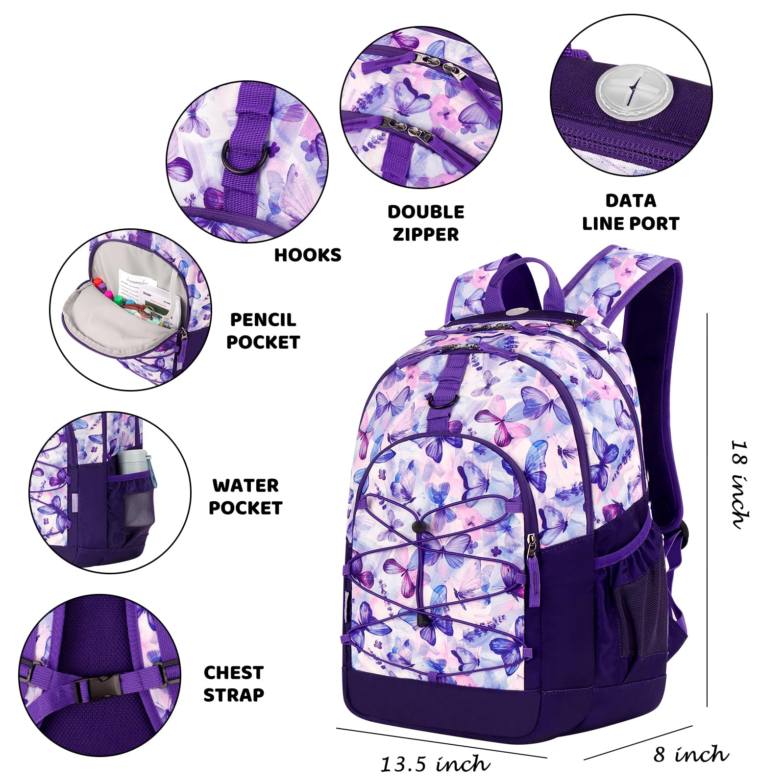 Butterfly Purple Backpack