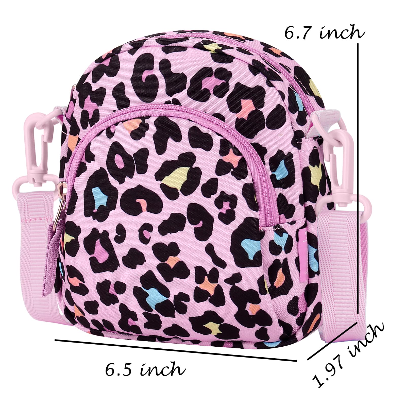 Leopard Pink Arch Crossbody Purse