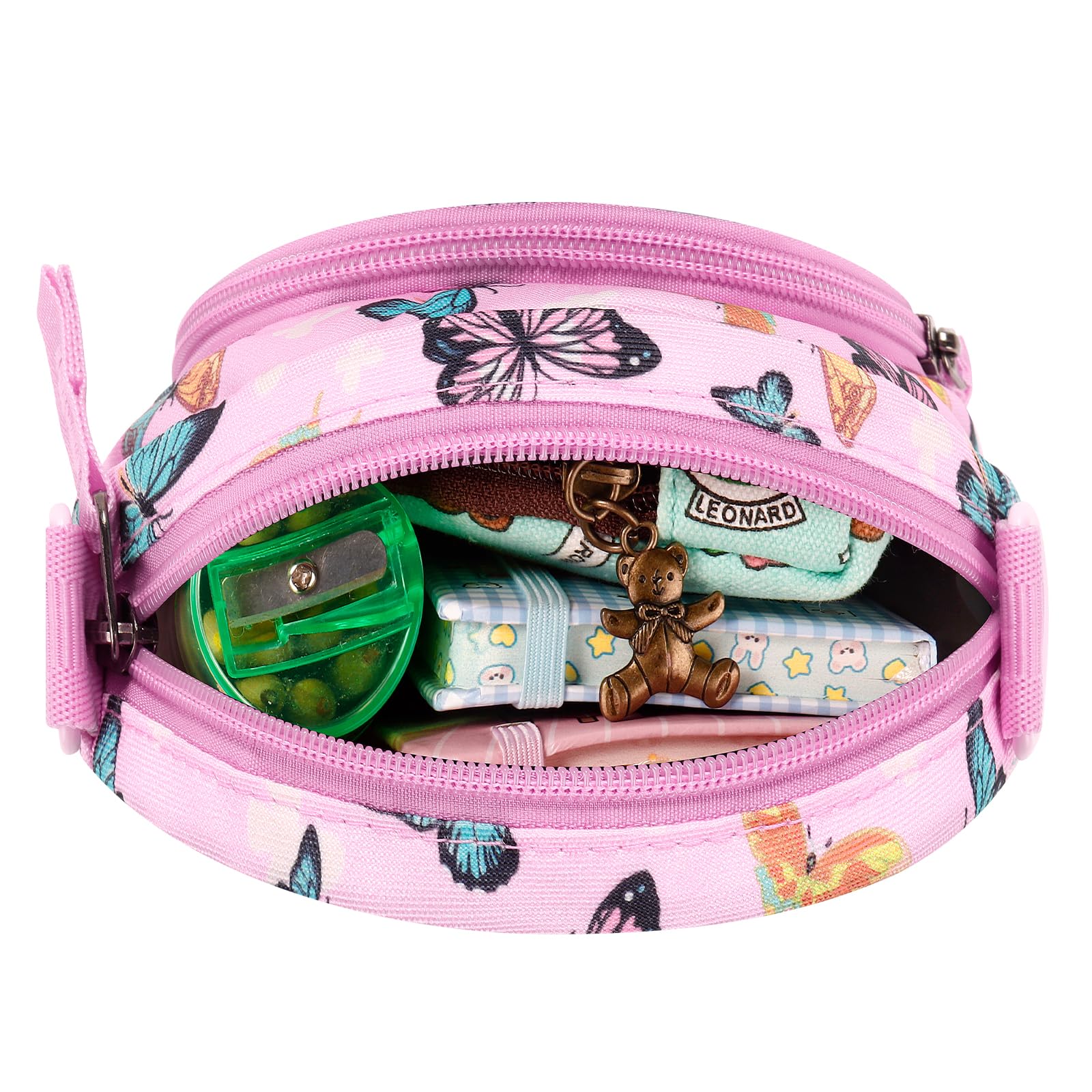 Butterfly Pink Arch Crossbody Purse