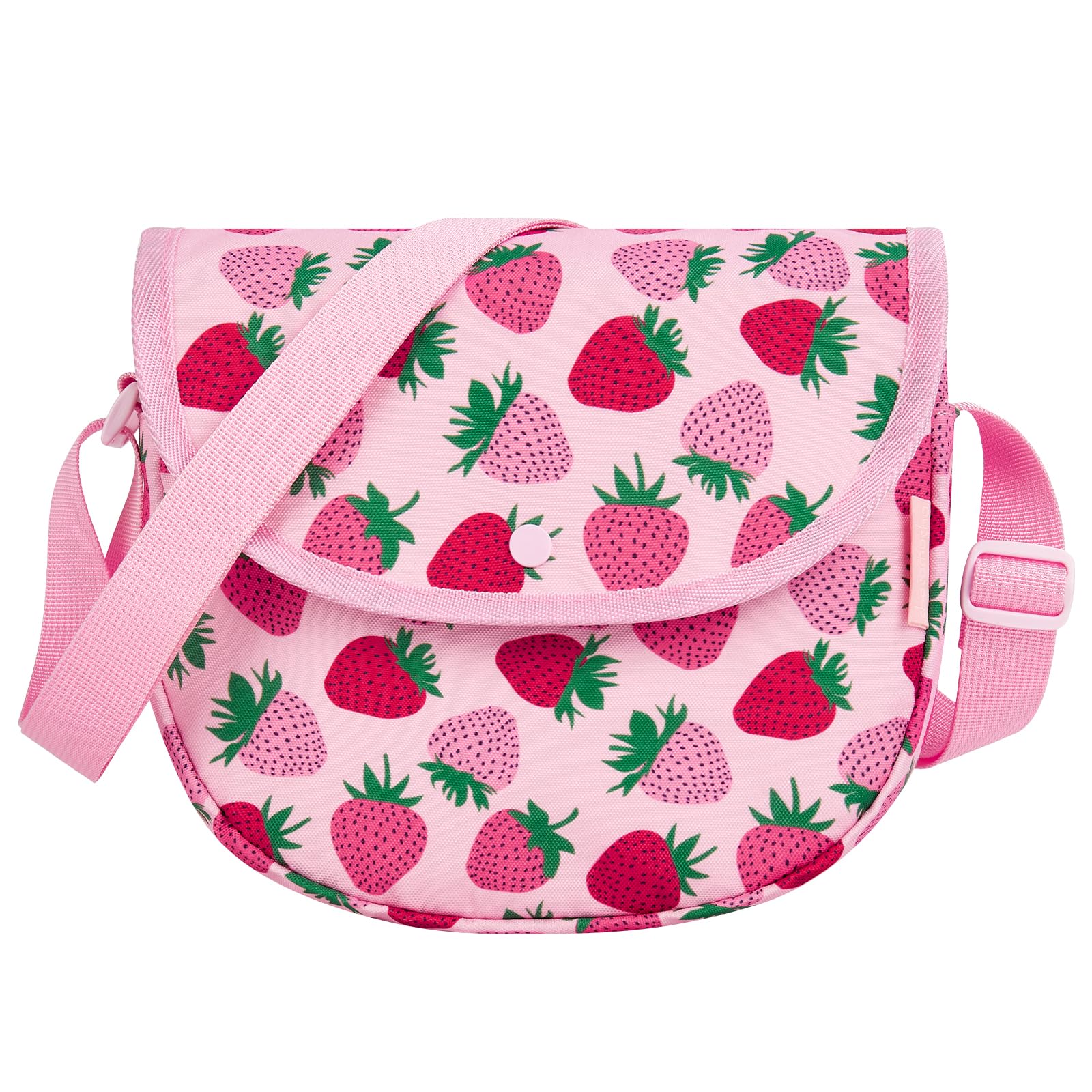 Strawberry Pink Saddle Crossbody Purse