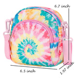 Tie Dye Swirl Rainbows Arch Crossbody Purse