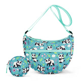 Panda Green Moon Crossbody Purse