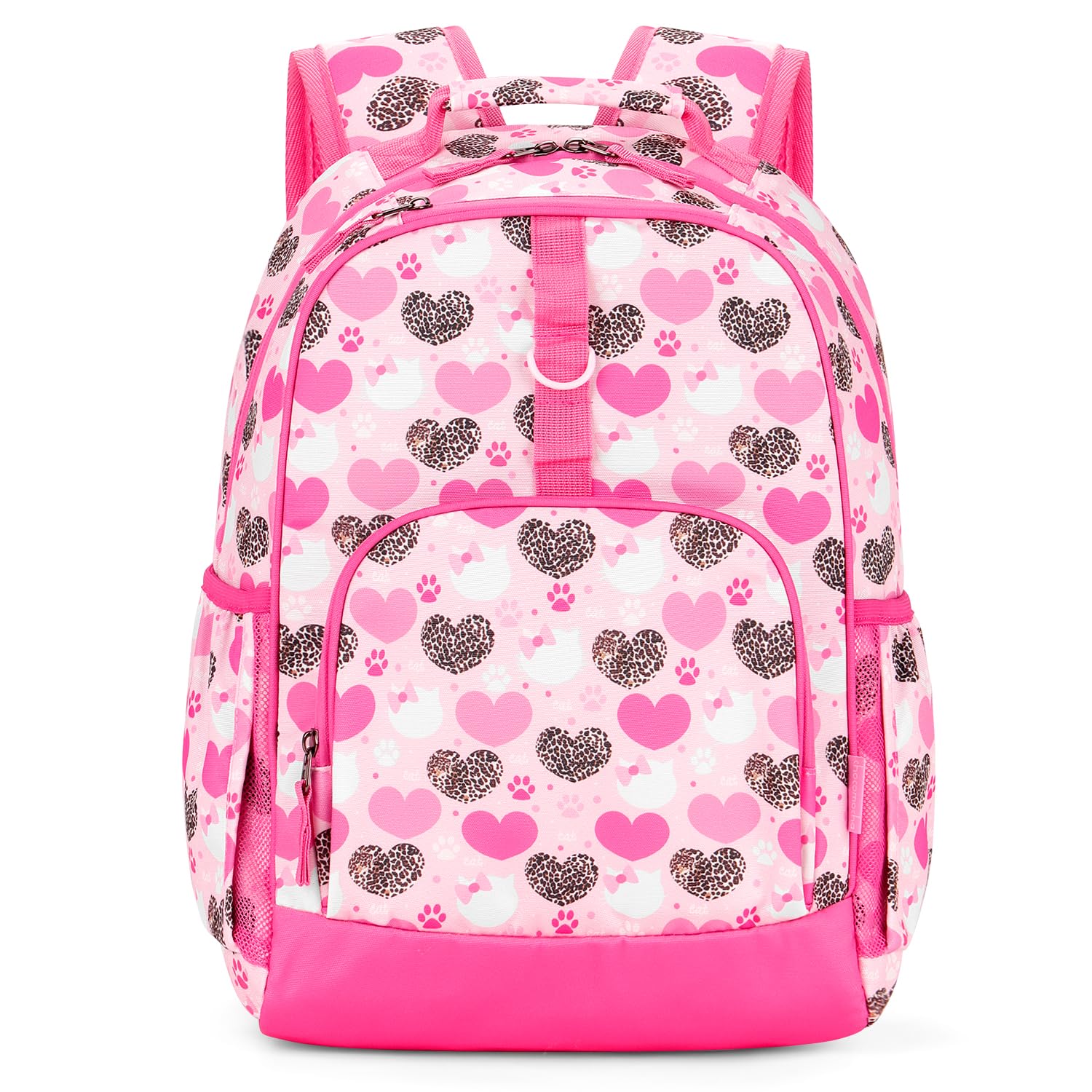 Cat Heart Pink Backpack