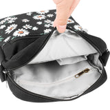 Daisy Black Crossbody Purse