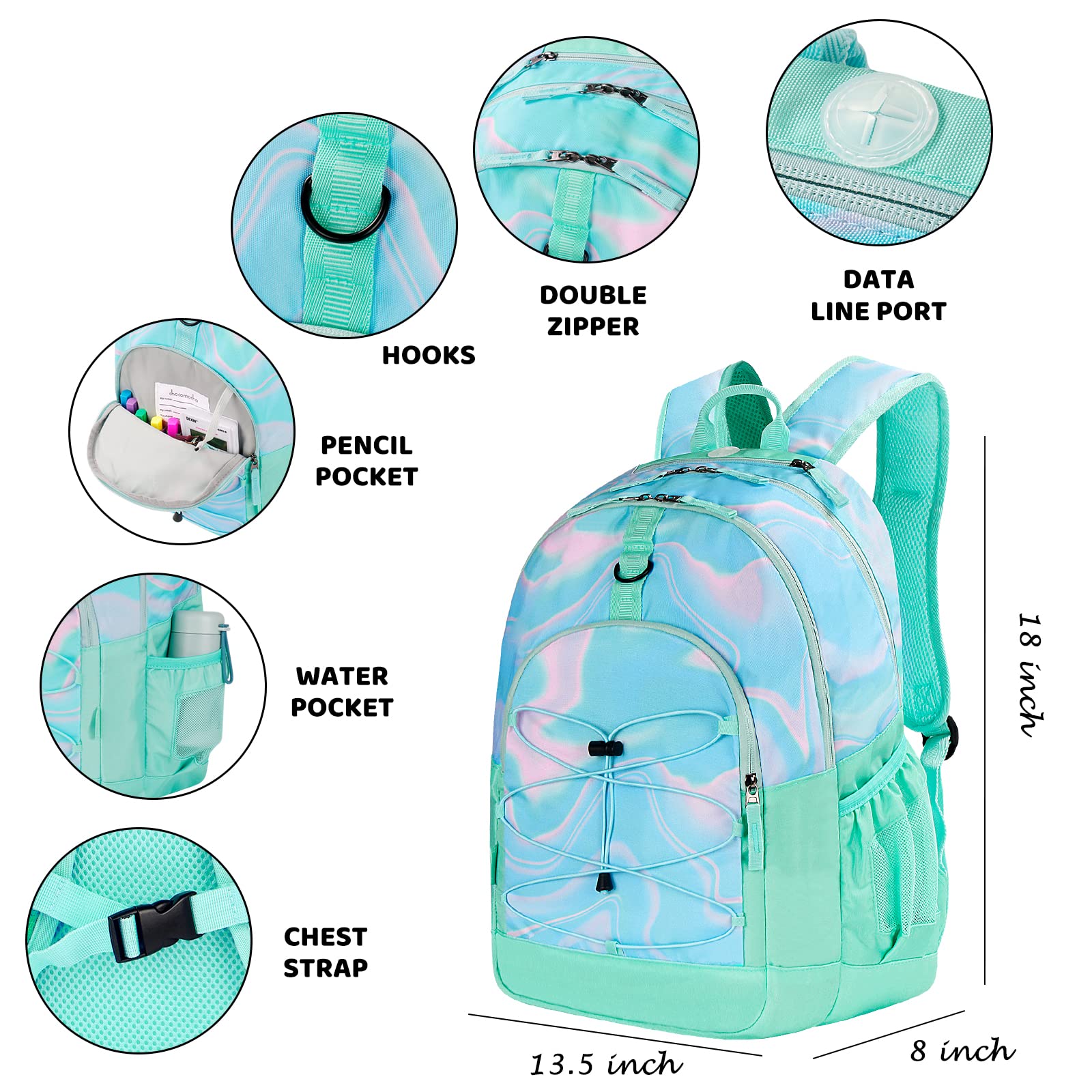 Laser Fluid Green Backpack