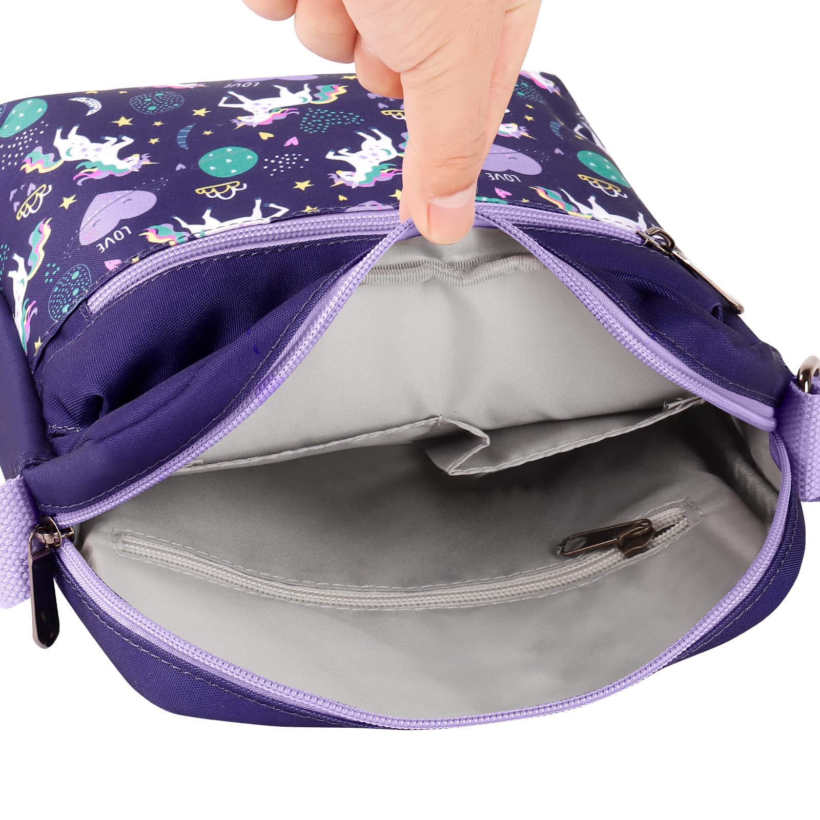 Unicorn Purple Crossbody Purse