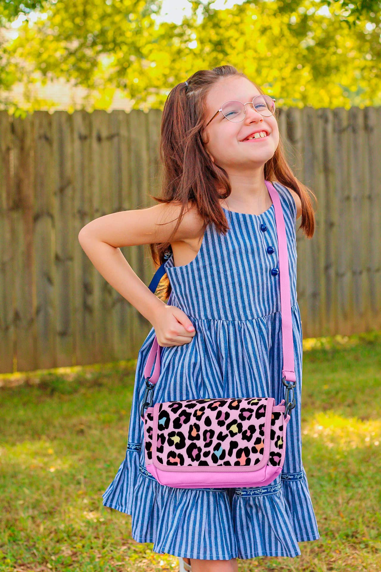 Leopard Pink Teens Crossbody Purse