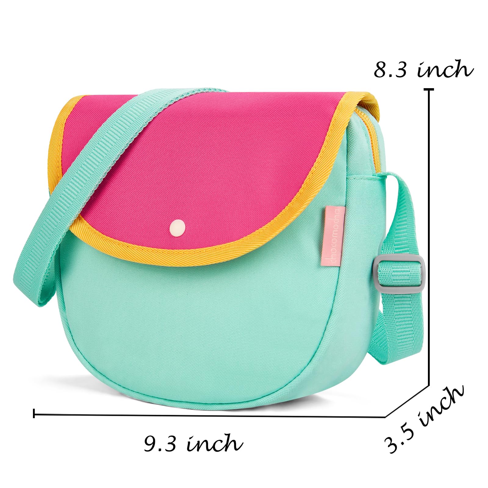 Pink & Green Saddle Crossbody Purse