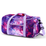 Galaxy Pink Purple Rolling Duffle Bag