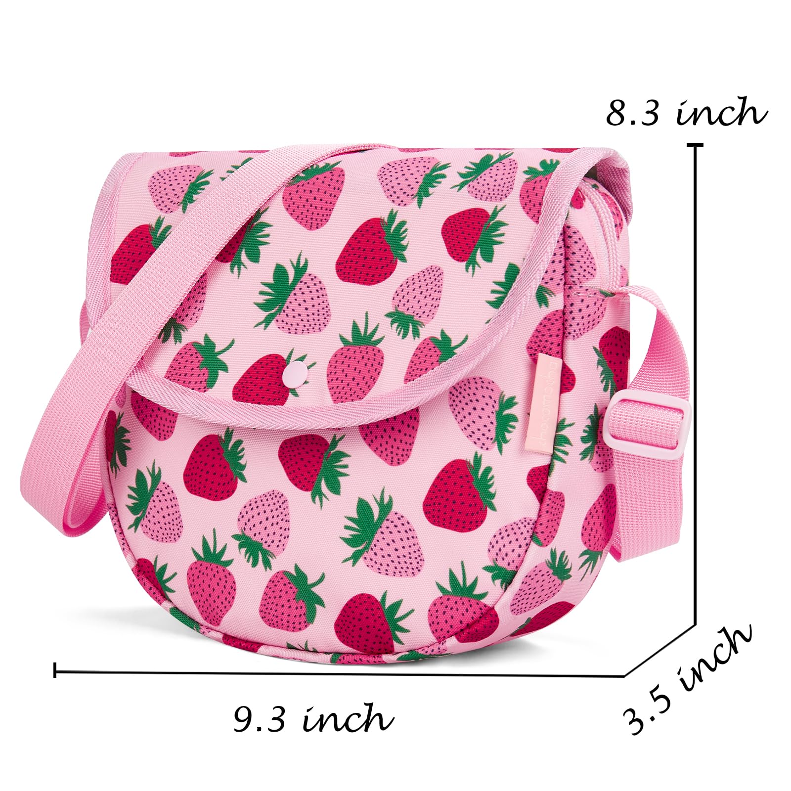 Strawberry Pink Saddle Crossbody Purse