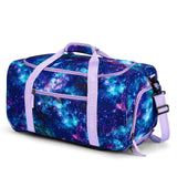 Galaxy Purple Rolling Duffle Bag