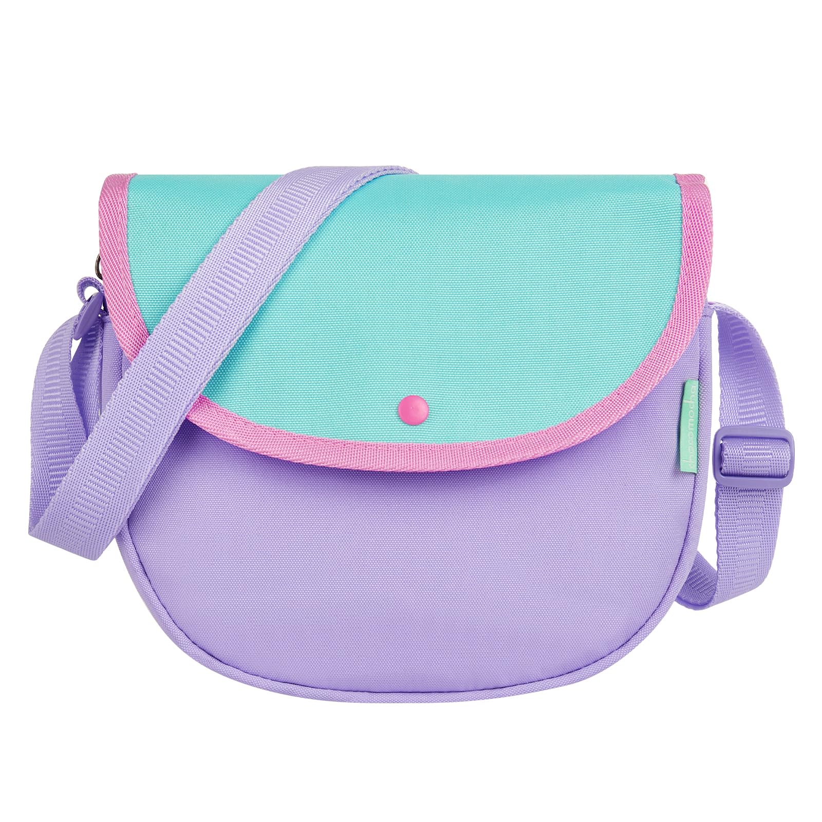 Purple & Green Saddle Crossbody Purse