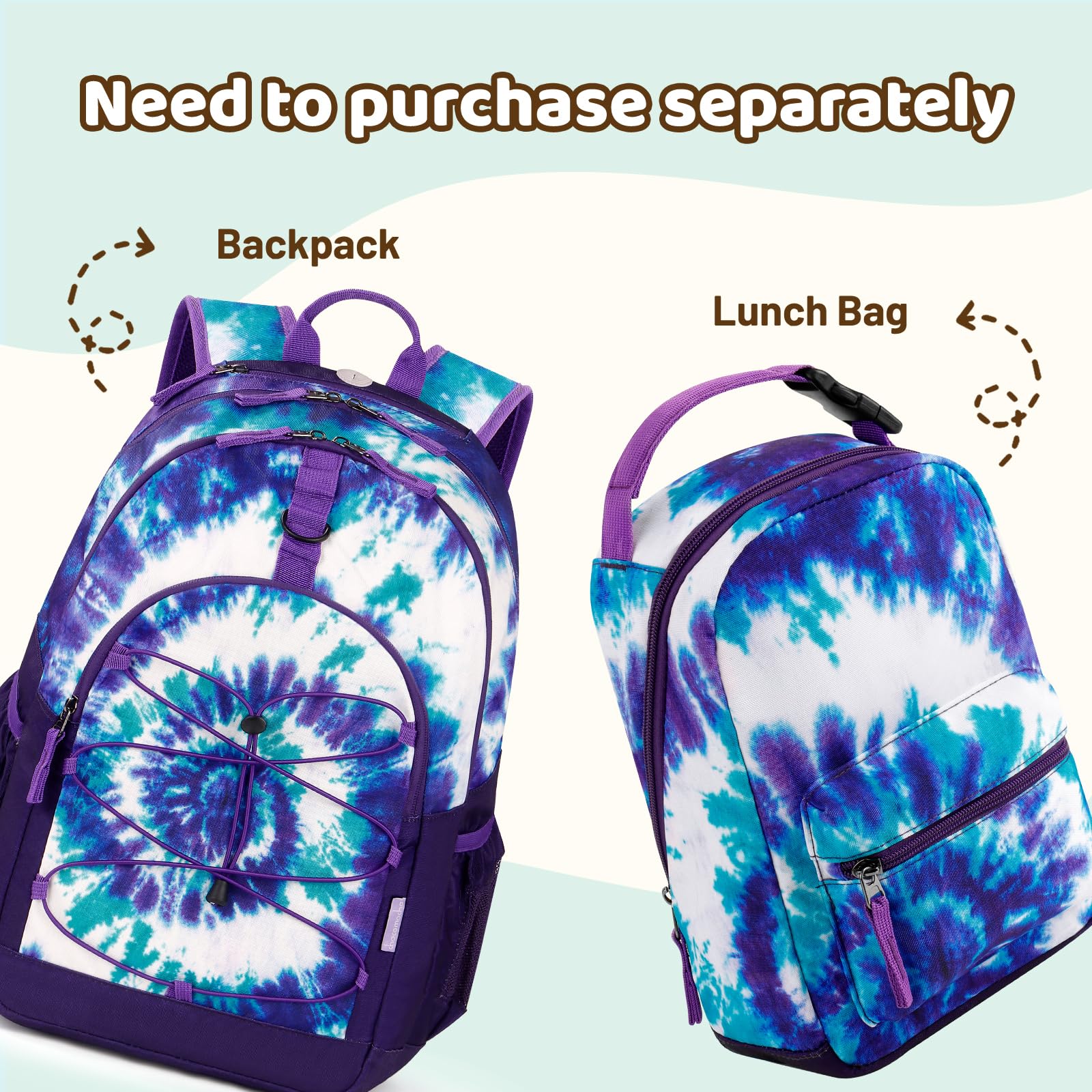 Tie Dye Swirl Purple Backpack