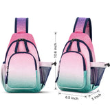 Sparking Gradient Colorful Pink Sling Crossbody Purse