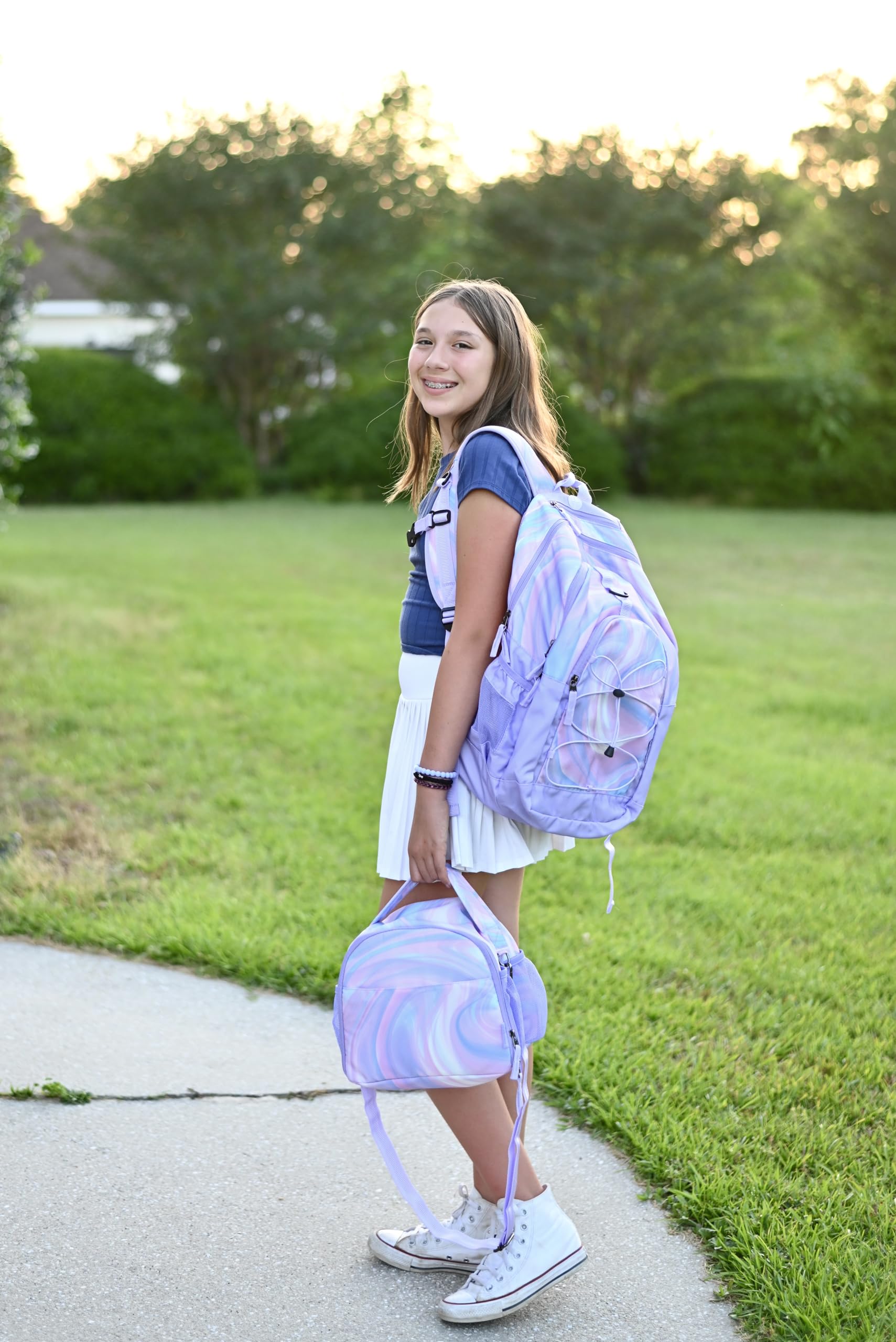 Tie Dye Purple Lunch Bag