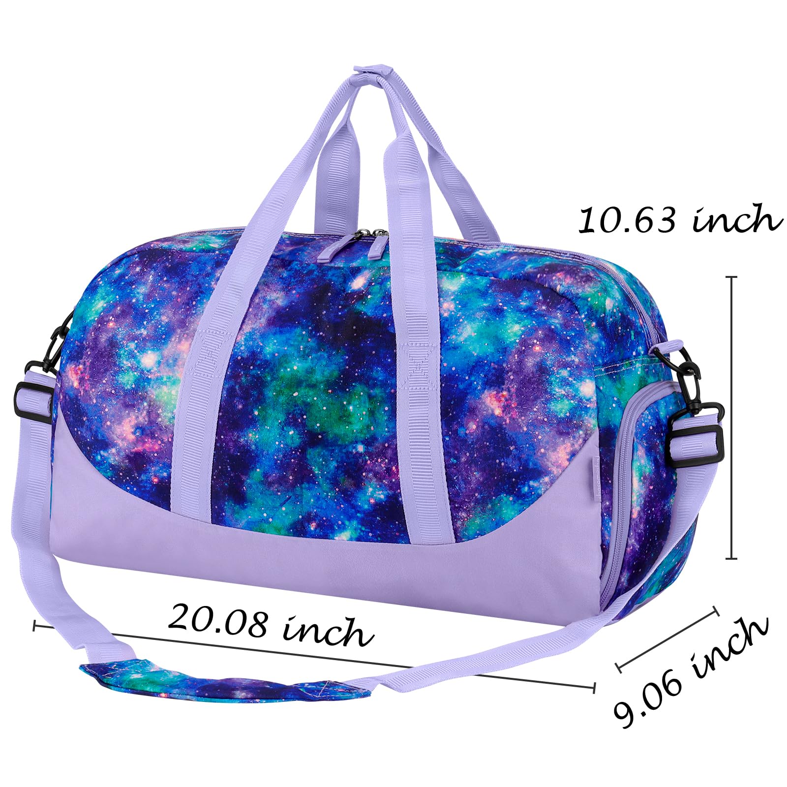 Galaxy Purple Duffle Bag