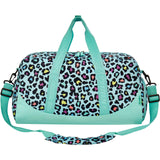 Leopard Teal Duffle Bag