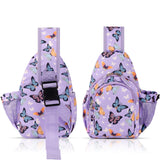 Butterfly Purple Sling Crossbody Purse